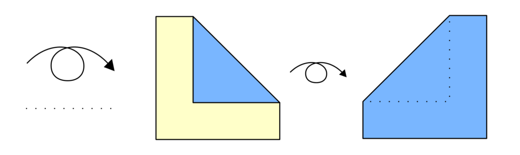 Retourner la feuille en origami - Tutoriel